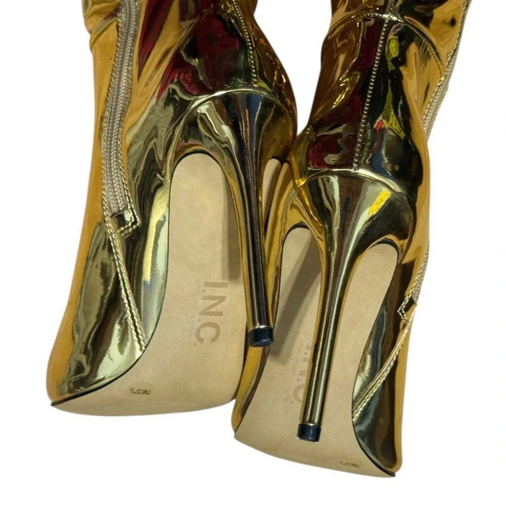 INC New without tag Gold High-Shine Women's Boots